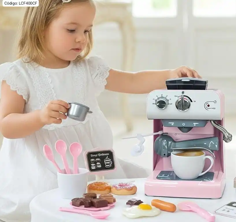Cafetera Infantil con Accesorios y Sonido Realista☕🧁⭐. - Imagen 4