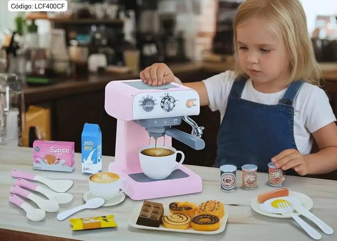 Cafetera Infantil con Accesorios y Sonido Realista☕🧁⭐. - Imagen 3