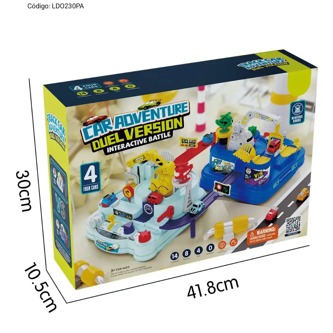 Pista Interactiva Doble Aventura con 4 Autos✨⭐. - Imagen 4