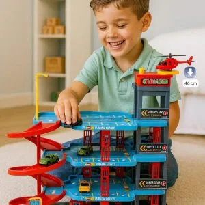 Edificio de Estacionamiento Deluxe con 6 Autos y Helipuerto🎢⭐.