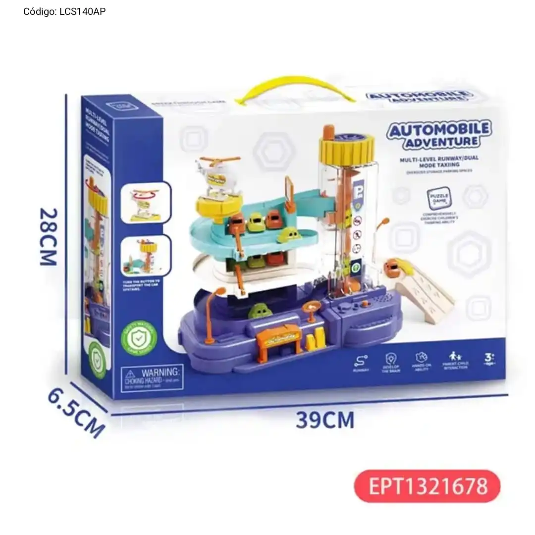 Pista de Autos Adventure con Ascensor y Helipuerto🎢⭐. - Imagen 3