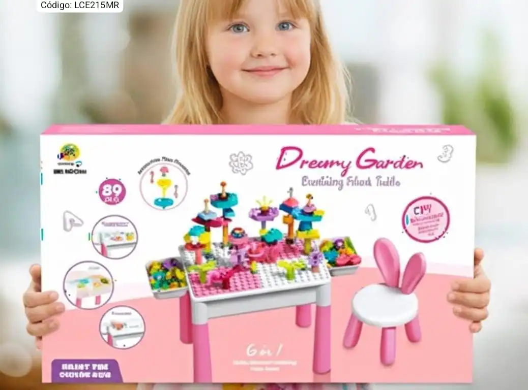 Mesa de Juego Dreamy Garden con Silla de Orejas 6 en 1🎀⭐. - Imagen 5