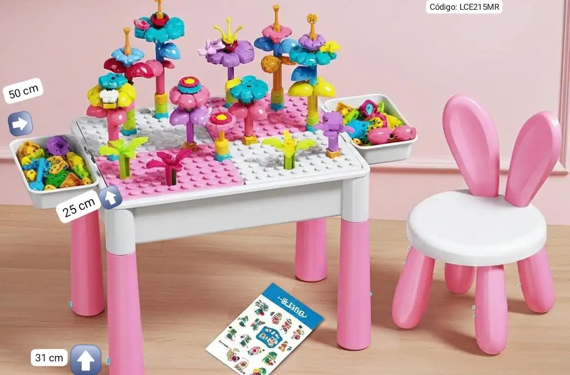 Mesa de Juego Dreamy Garden con Silla de Orejas 6 en 1🎀⭐. - Imagen 3