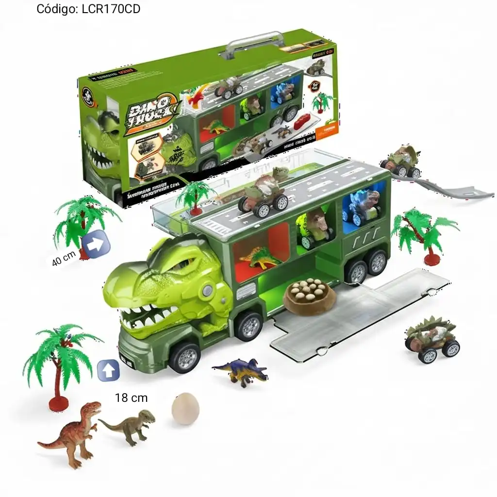 Camión Dino Truck Transportador con Dinosaurios🚛⭐. - Imagen 2