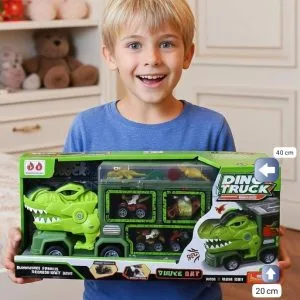 Camión Dino Truck Transportador con Dinosaurios🚛⭐.