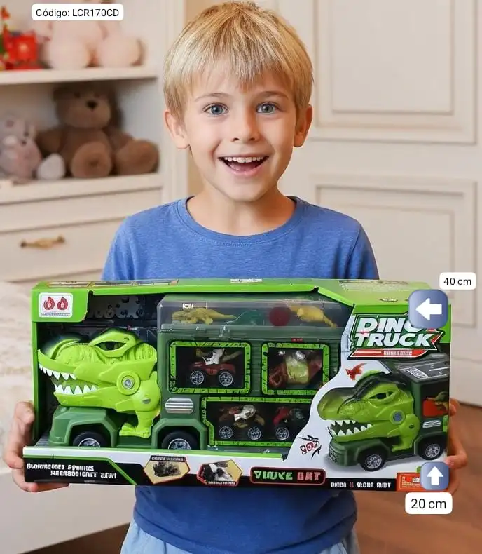 Camión Dino Truck Transportador con Dinosaurios🚛⭐.