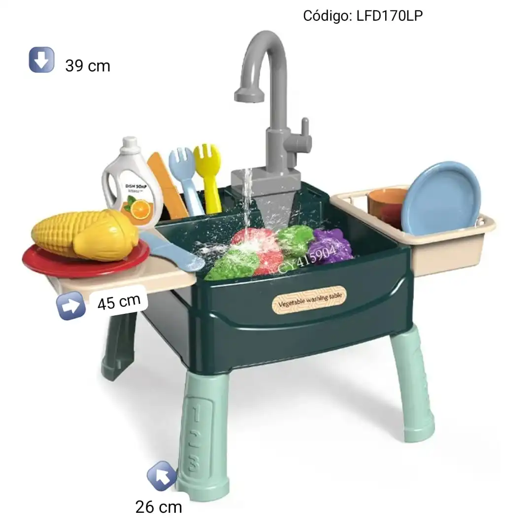 Lavaplatos Infantil con Agua Real y Accesorios💦⭐. - Imagen 5