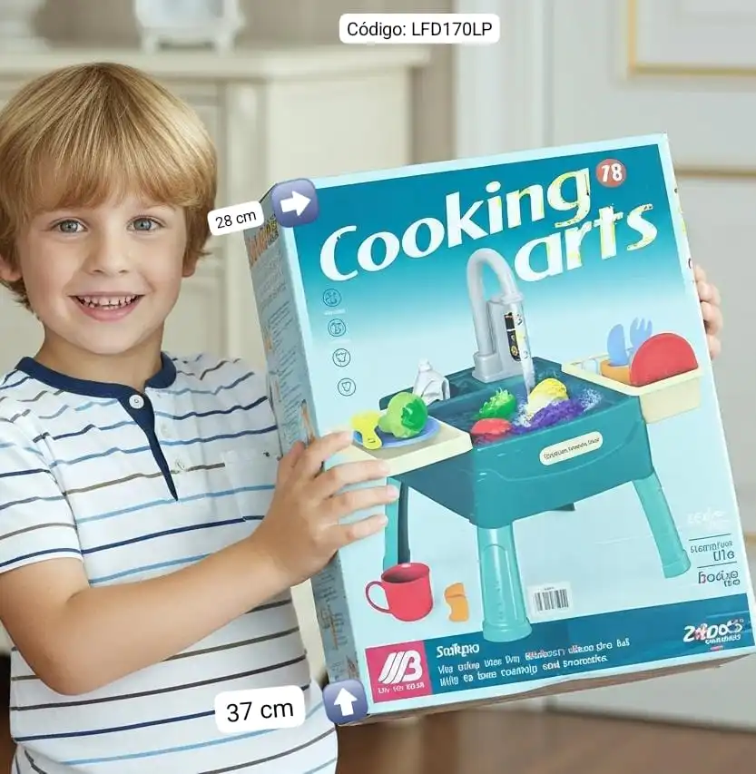 Lavaplatos Infantil con Agua Real y Accesorios💦⭐. - Imagen 2