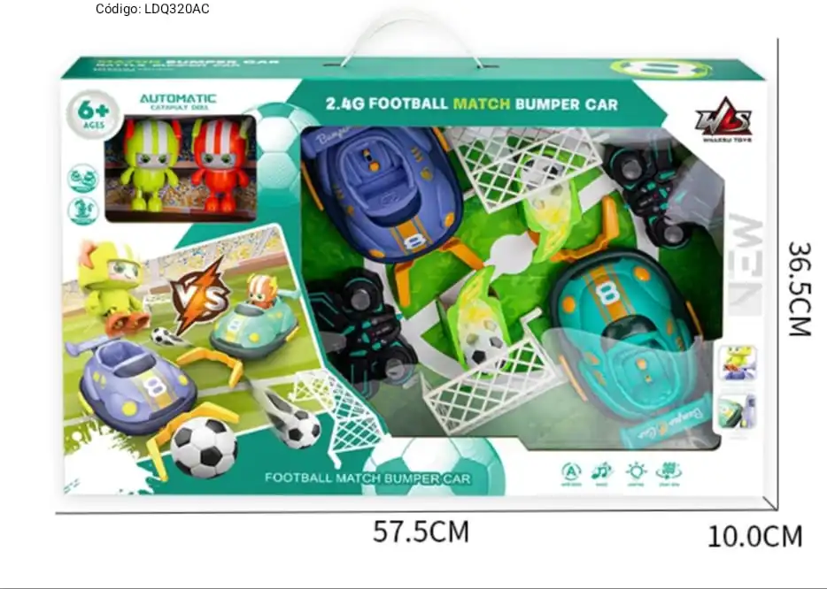 Juego de Autos de Fútbol con Control Remoto Bumper Car🎉⭐. - Imagen 3