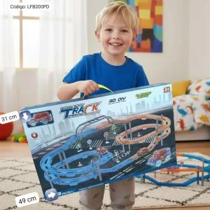Pista 3D de Autos Eléctricos con Luces - 113 Piezas✨⭐.