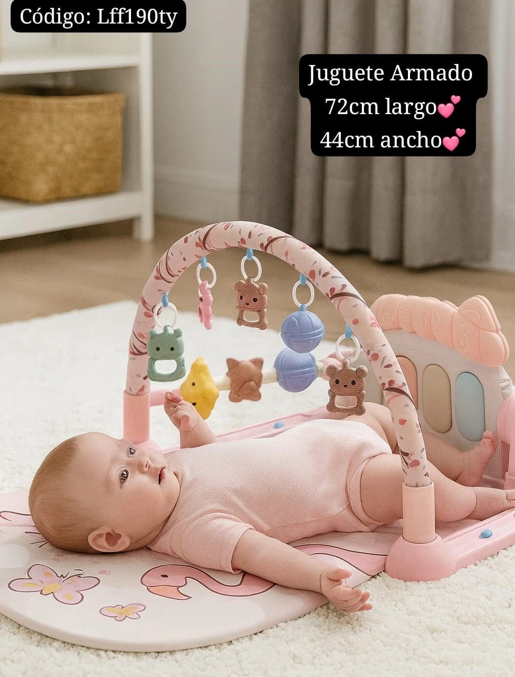 Gimnasio Infantil con Piano y Juguetes Colgantes✨⭐.