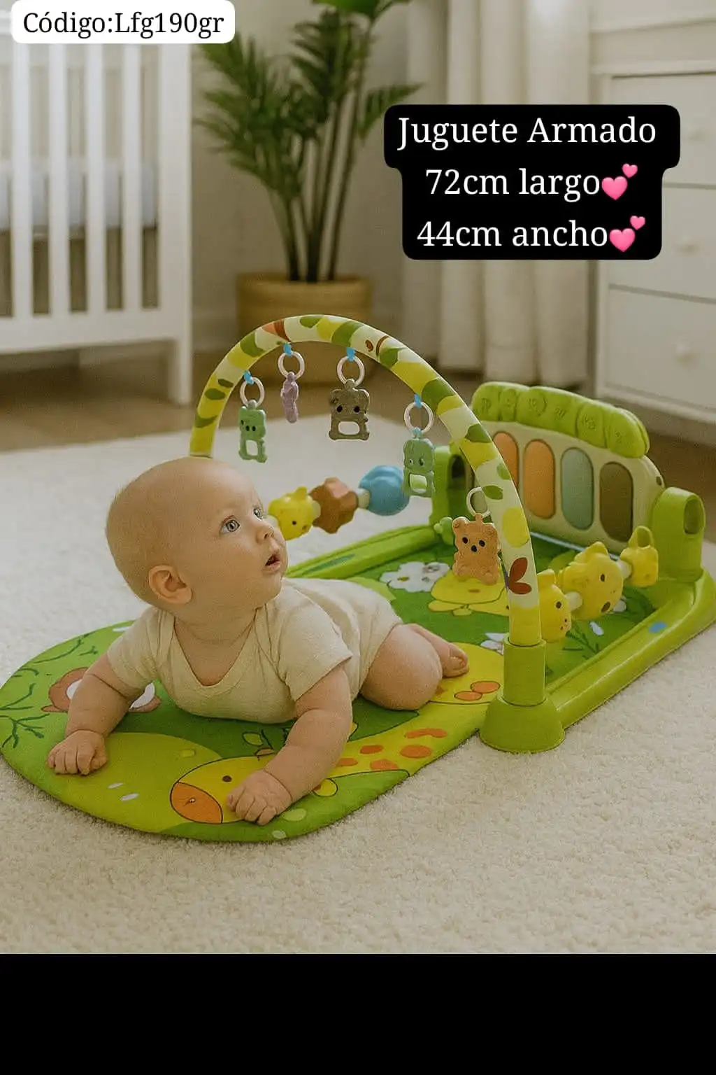 Baby Gym Interactivo con Piano y Colgantes✨⭐.