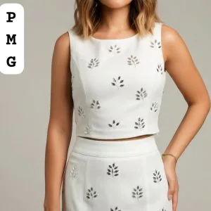 Hermoso Conjunto Falda y Top con detalles de piedras😍.👍