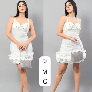 Hermoso Vestido Corto con detalle de Piedra🤩.👍