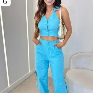 Hermoso Conjunto Topy Pantalon😍.👍