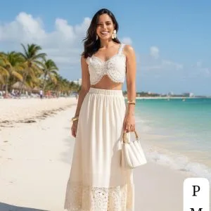 Hermoso Conjunto Top con Falda Larga🤗.👍