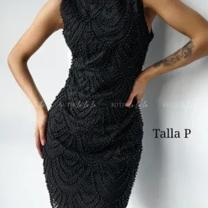 Hermoso Vestido Corto de Piedreria😍👍