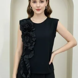 Hermosa Polera con Detalle de Flor😚👍