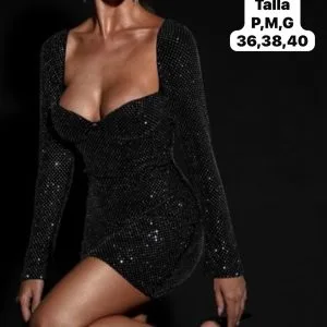 Hermoso Vestido Corto con Manga Larga🤩👍