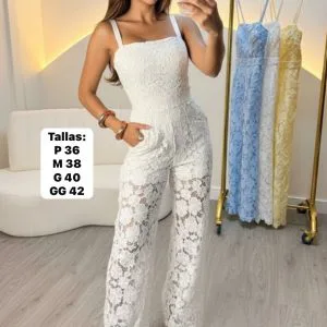 Hermoso Enterizo LArgo de Encaje😊👍