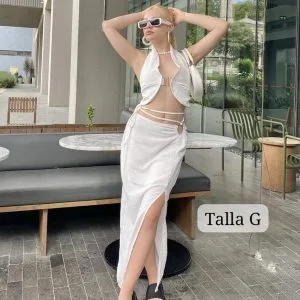 Hermoso Conjunto con Top y Falda Larga💘.👍