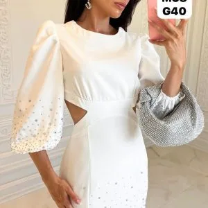 Hermoso Vestido Corto con Manga Larga😍👍💋