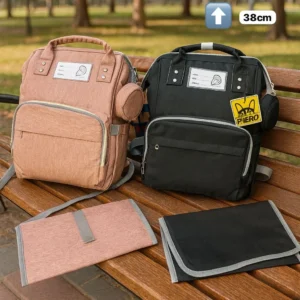 Hermosa Mochila Pañalera con Monedero y cambiador..