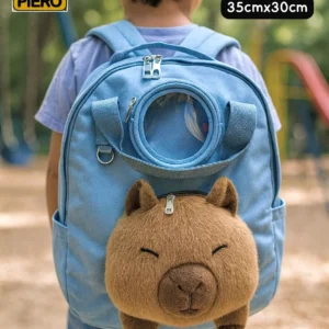 Hermosa Mochila Capibara con Peluche.