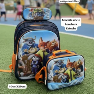 Mochila 3 piezas Zootopia