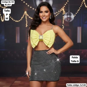 Bella Falda Larga con Brillo🤩👍.