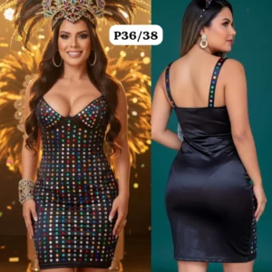 Bello Vestido Corto con Brillo🌟.👍