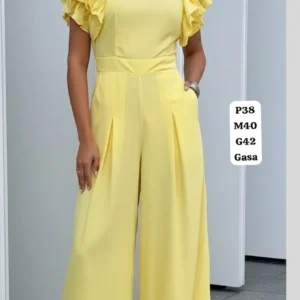 Hermoso Enterizo Largo con Detalles de Fleco en las Mangas😍👍