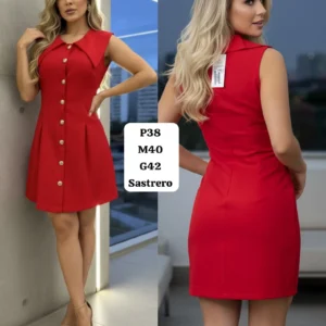 Hermoso Vestido Corto Con Detalles de Botones😘👍