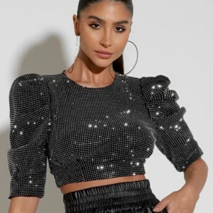 Hermosa Blusa Detalles de Piedreria⭐👍